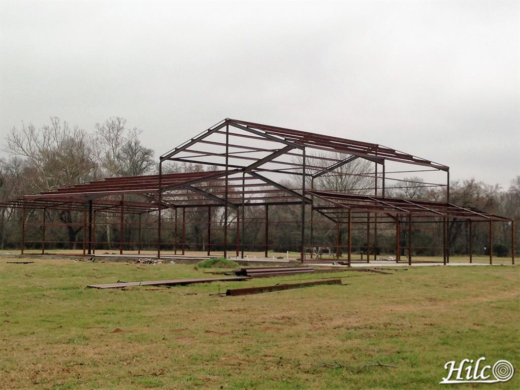 Frame of Steel Building Under Construction